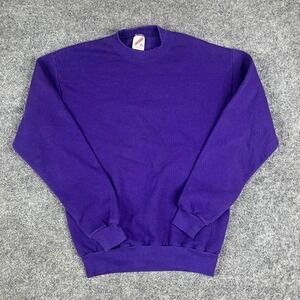Jerzees Sweatshirt Youth Size XL Purple Crewneck Pullover Fleece Basic